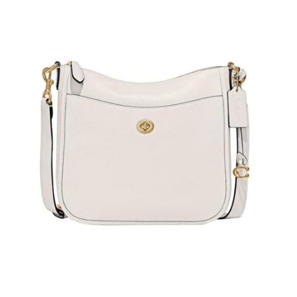 COACH Polished Pebble Leather Chaise Crossbody, Chalk, One Size For Woman - Picture 1 of 6